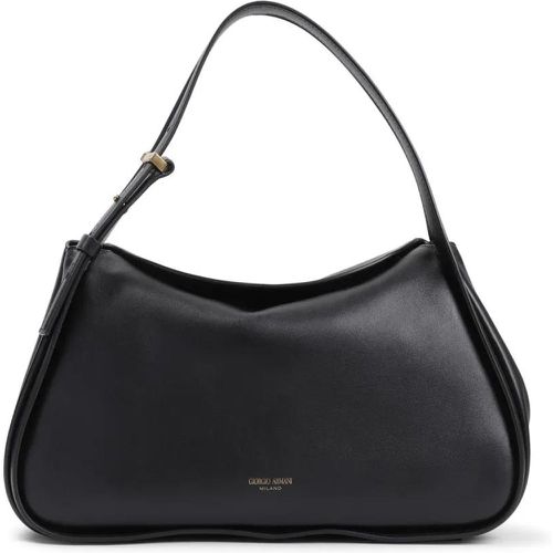 Crossbody Bags - Black Calf Leather Handbag - Gr. unisize - in - für Damen - Giorgio Armani - Modalova