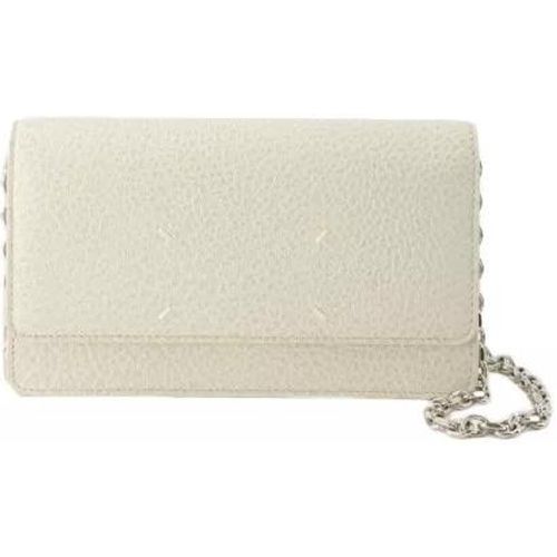 Portemonnaies - Wallet On Chain Medium - Leather - Beige - Gr. unisize - in - für Damen - Maison Margiela - Modalova