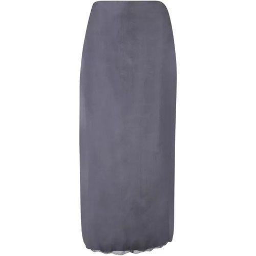 Silk Tulle Skirt - Größe 38 - gray - Blanca Vita - Modalova