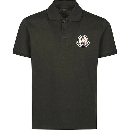 Short Sleeve Polo Shirt Green - Größe S - Moncler - Modalova