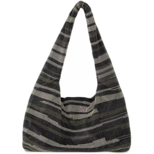 Hobo Bags - Crystal Mesh Armpit Hobo Bag - Black Stripes - St - Gr. unisize - in - für Damen - Kara - Modalova