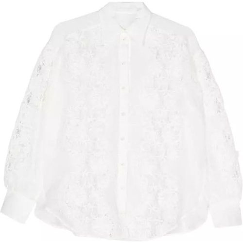 Halliday Floral-Lace Linen Shirt - Größe 1 - Zimmermann - Modalova