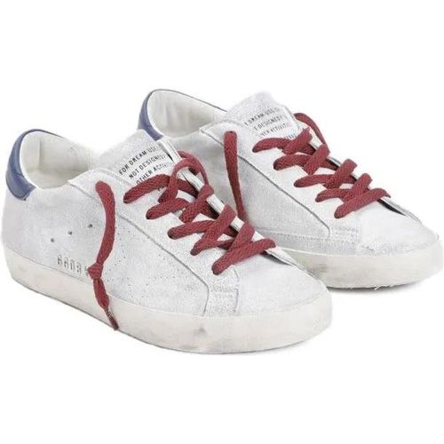 Sneakers - Superstar Silver And Blue Cow Leather Sneakers - Gr. 37 (EU) - in - für Damen - Golden Goose - Modalova