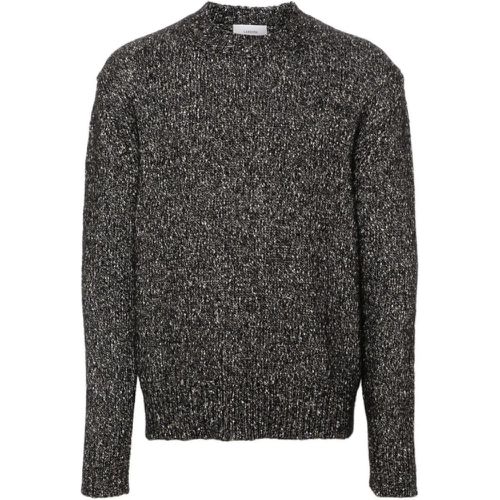 Black/White Chunky Knit Wool Sweater - Größe S - Lardini - Modalova