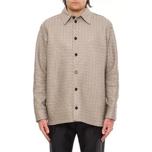 Intreccio Leather Shirt - Größe 46 - Bottega Veneta - Modalova