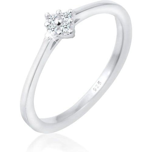 Ringe - Ring Verlobung Klassisch Diamant 0.06 ct. 925 Silb - Gr. 54 MM - in Silber - für Damen - Elli - Modalova