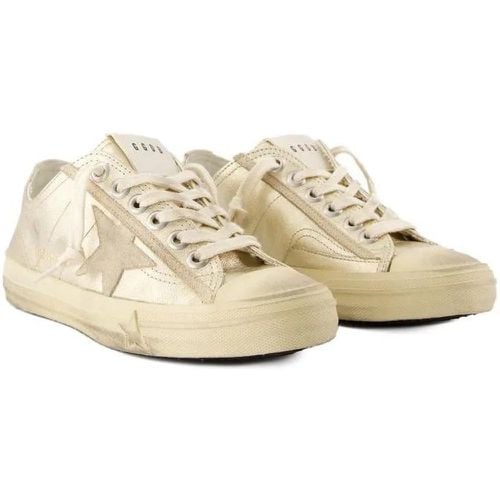 Low-Top Sneaker - V-Star 2 Sneakers - Leather - Metallic - Gr. 41 (EU) - in - für Damen - Golden Goose - Modalova