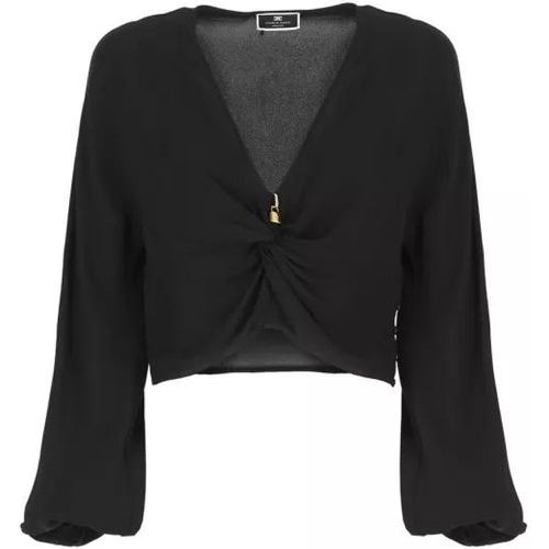 Georgette Blusa - Größe 38 - black - Elisabetta Franchi - Modalova