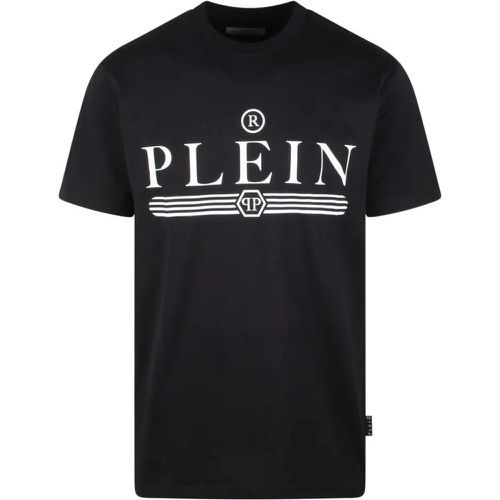 Round Neck Ss Logo T-Shirt - Größe S - schwarz - Philipp Plein - Modalova