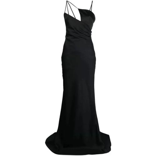 Melva Satin Long Dress - Größe 40 - black - The Attico - Modalova