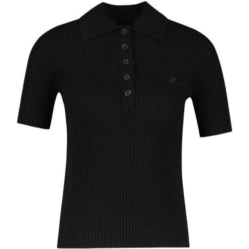 Signature Polo - Cotton - Black - Größe M - Courrèges - Modalova