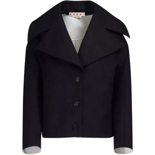 Black Overized Collar Jacket - Größe 40 - black - Marni - Modalova