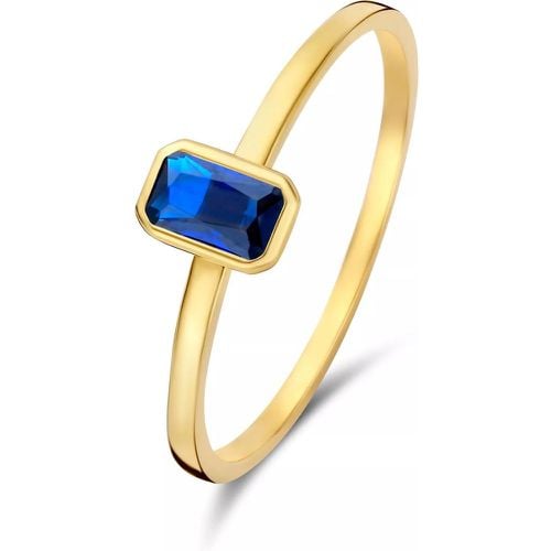 Ring - Baguette 14 Karat Ring mit Zirkonia - Gr. 48 - in Blau - für Damen - Isabel Bernard - Modalova