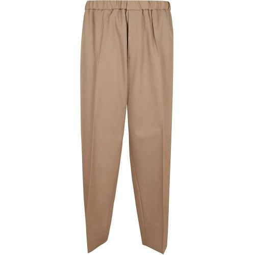 Cropped Wool Trousers With Drawstring Waist - Größe 50 - Jil Sander - Modalova