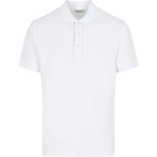 White Cotton Eddie Polo - Größe L - Burberry - Modalova