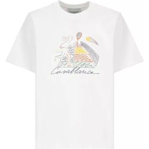 Jeu De Crayon T-Shirt - Größe L - white - Casablanca - Modalova
