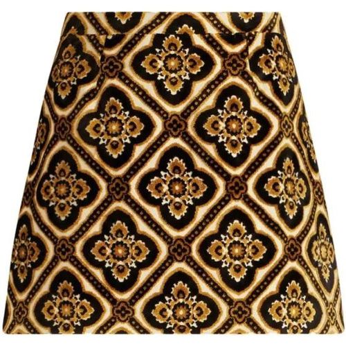 Multicolored Jacquard Velvet Mini Skirt - Größe 40 - brown - ETRO - Modalova