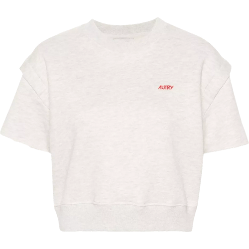 Meliertes Cropped T-Shirt - Größe L - Autry International - Modalova