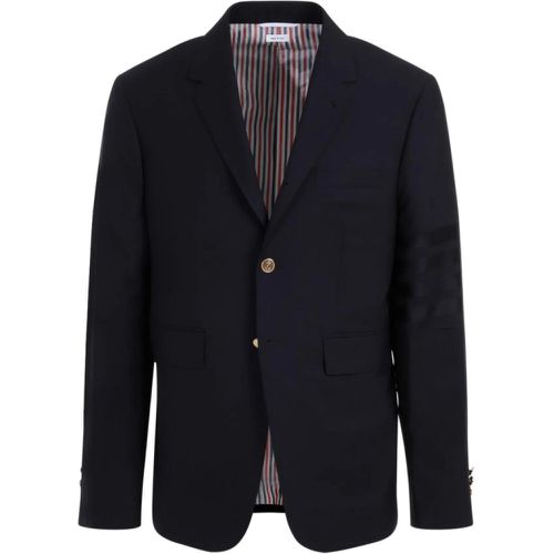 Dark Blue Fit 1 Wool Blazer - Größe 5 - Thom Browne - Modalova