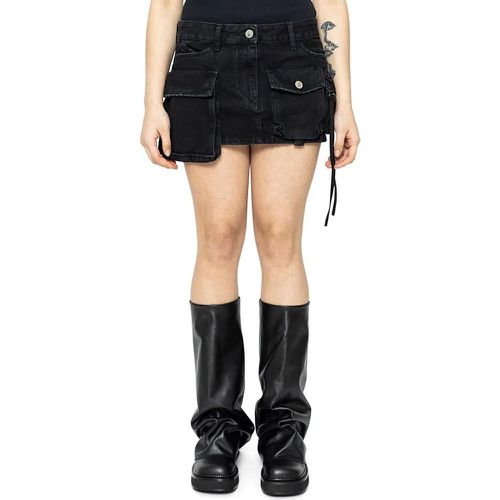 FAY' MINI SKIRT WASH DEGRADE BLACK - Größe 27 - The Attico - Modalova