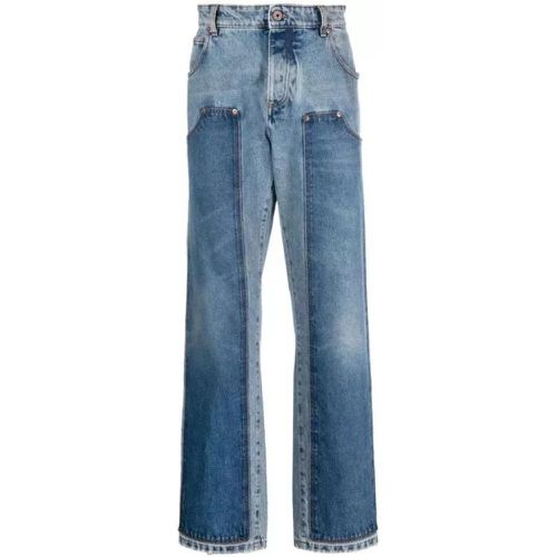 Hybrid Panelled Straight-Leg Denim Jeans - Größe 30 - blue - Balmain - Modalova