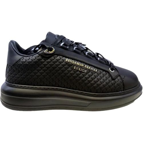 Low-Top Sneaker - Achille All Black Rhombus Embossed - Gr. 41 (EU) - in - für Damen - BENJAMIN BERNER - Modalova