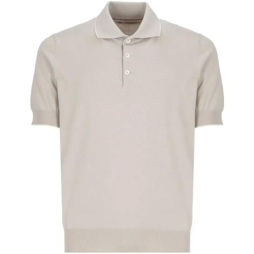 Three-Button Cotton Polo Shirt - Größe 48 - BRUNELLO CUCINELLI - Modalova