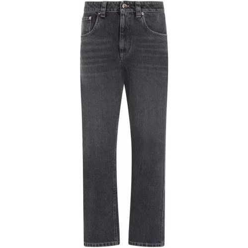 Black Stone Cotton Jeans - Größe 42 - black - BRUNELLO CUCINELLI - Modalova