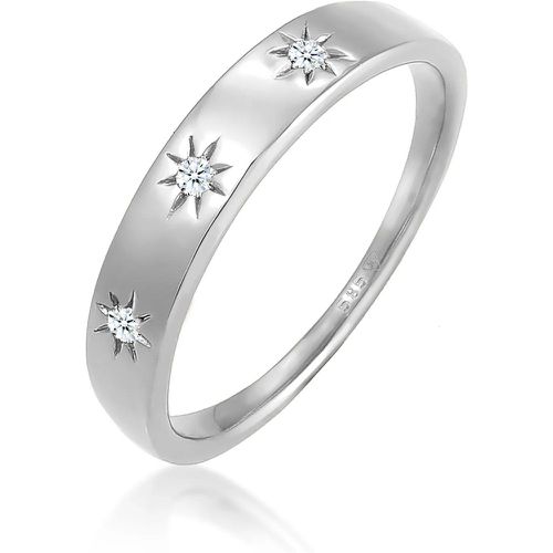 Ringe - Ring Verlobung Astro Diamant (0.045 ct.) 585 Weißg - Gr. 58 MM - in Silber - für Damen - Elli - Modalova