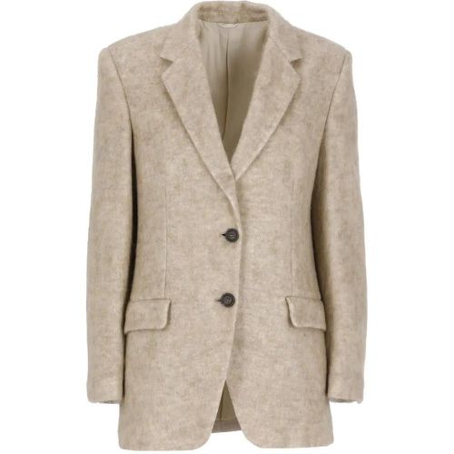 Mohair And Wool Jacket - Größe 40 - BRUNELLO CUCINELLI - Modalova