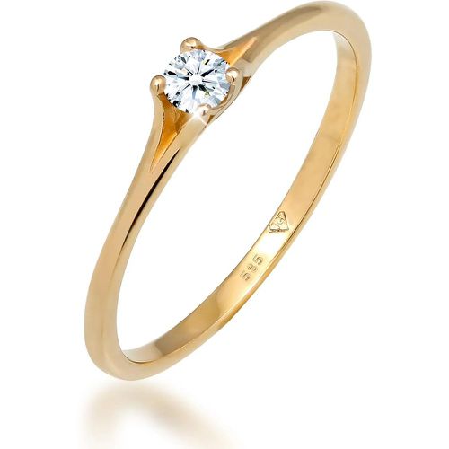 Ringe - Ring Verlobung Vintage Diamant (0.06 ct.) 585 Gelb - Gr. 52 MM - in - für Damen - Elli - Modalova