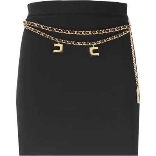 Crepe Mini Skirt - Größe 40 - schwarz - Elisabetta Franchi - Modalova