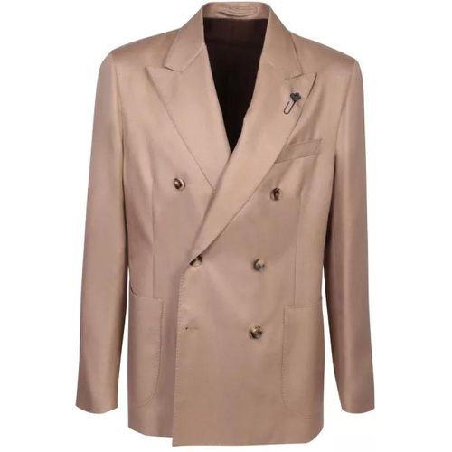 Wool-Cashmere Blend Jacket - Größe 46 - brown - Lardini - Modalova