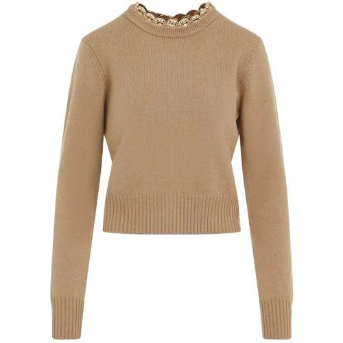 Camel Brown Merino Wool Pullover - Größe L - Paco Rabanne - Modalova