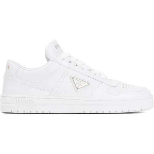 Low-Top Sneaker - White Calf Leather Lace-Up Shoes - Gr. 40 (EU) - in - für Damen - Prada - Modalova