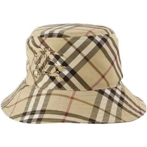 Caps & Mützen - Bob Essentials Check - Synthetic - Gr. M - in - für Damen - Burberry - Modalova