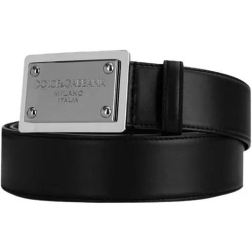 Gürtel - Grainy Belt In Black - Gr. 110 - in - für Damen - Dolce&Gabbana - Modalova