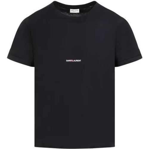 Crew Neck T-Shirt - Größe L - schwarz - Saint Laurent - Modalova