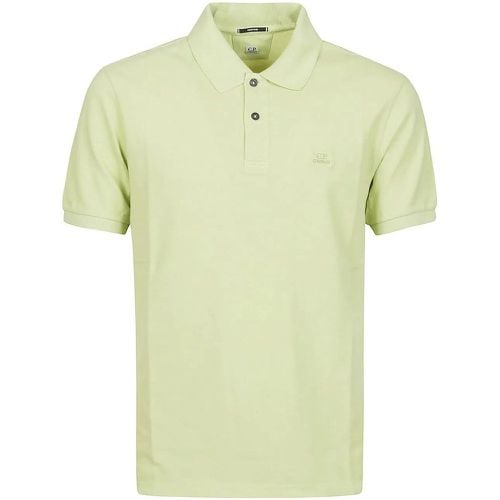 Piquet Resist Dyed Short Sleeve Polo Shirt Wh - Größe M - CP Company - Modalova