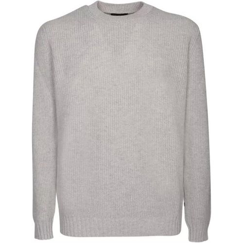 Round Neck Pullover - Größe 50 - gray - Dell'oglio - Modalova
