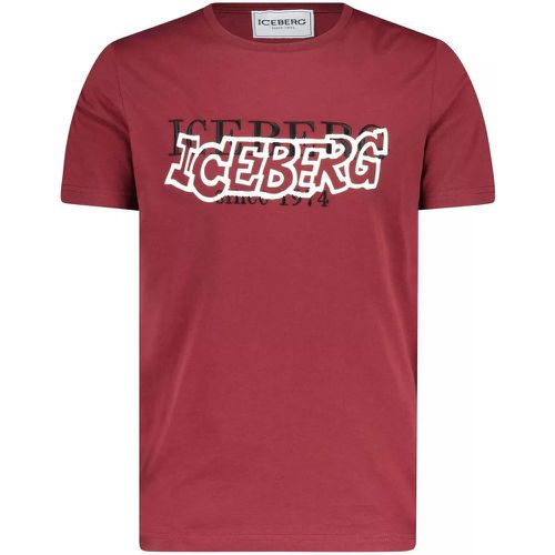 T-Shirt mit Logo-Schriftzug 47701873295706 - Größe 3XL - red - Iceberg - Modalova