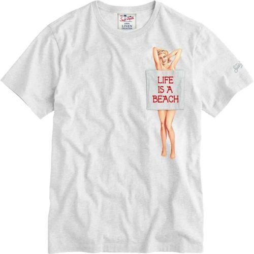 T-Shirts And Polos White - Größe L - Mc2 Saint Barth - Modalova