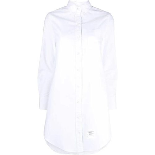 White Cotton Shirt Dress - Größe 38 - Thom Browne - Modalova