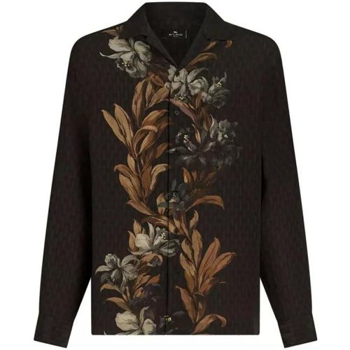 Brown Floral Print Shirt - Größe XL - brown - ETRO - Modalova