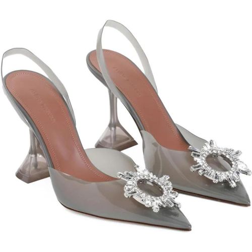 Pumps & High Heels - Begum Glass Grey Pvc Slingback - Gr. 39 (EU) - in - für Damen - Amina Muaddi - Modalova