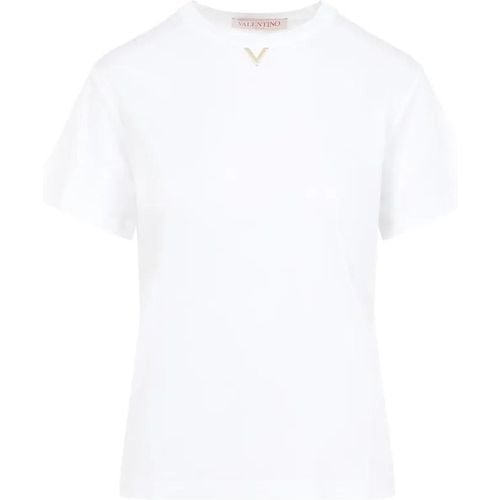 White Cotton T-Shirt - Größe XS - Valentino - Modalova