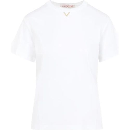 White Cotton T-Shirt - Größe XS - weiß - Valentino - Modalova