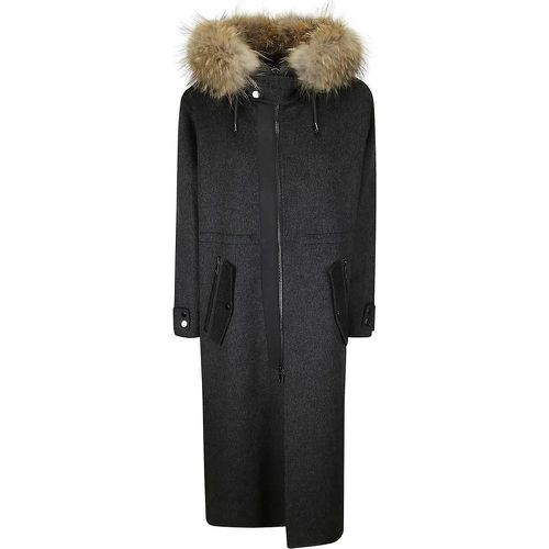 Wool Parka With Fur Hood - Größe XS - P.A.R.O.S.H. - Modalova