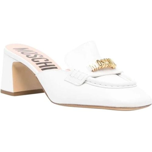 Slipper & Pantoletten - Sandals White - Gr. 36 (EU) - in - für Damen - Moschino - Modalova