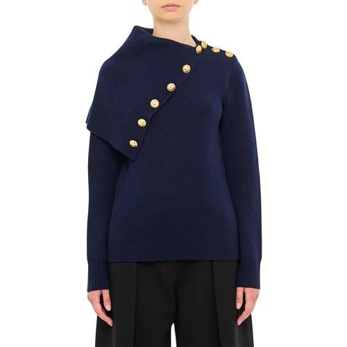 Asymmetric Neck Wool Pullover - Größe M - Paco Rabanne - Modalova